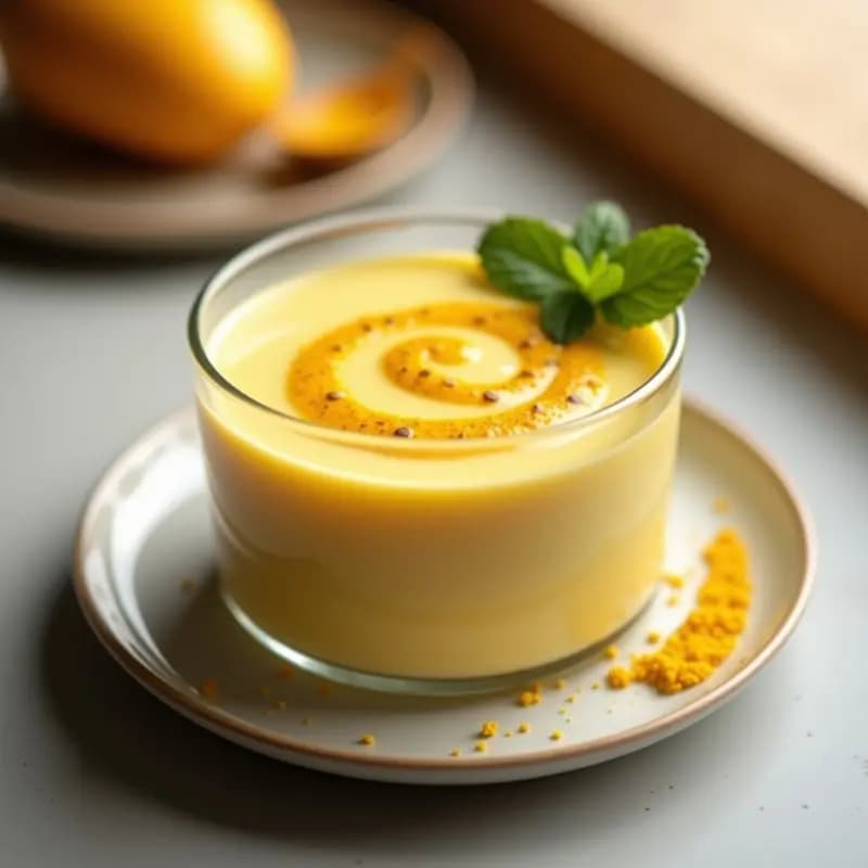 Mousse de Mango y Chía con Swirl de Cúrcuma: Postre Indio Sin Azúcar