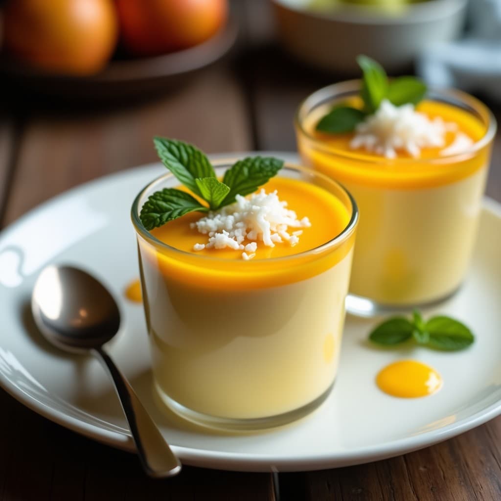Mousse de Mango y Chía con Coulis de Maracuyá: Postre Argentino Sin Azúcar
