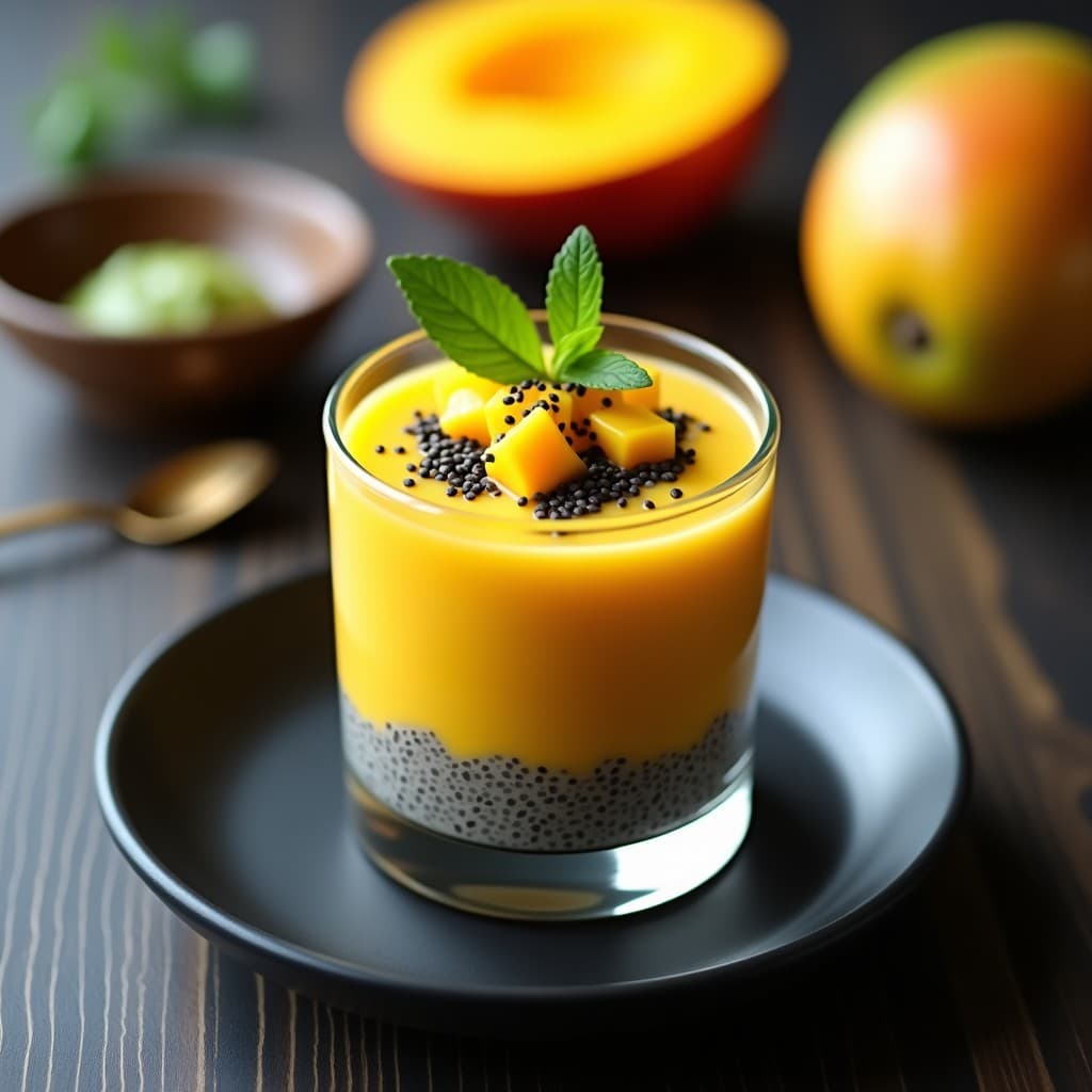 Mousse de Mango y Chía con Toque de Wasabi: Postre Fusion Japonesa en 5 Minutos