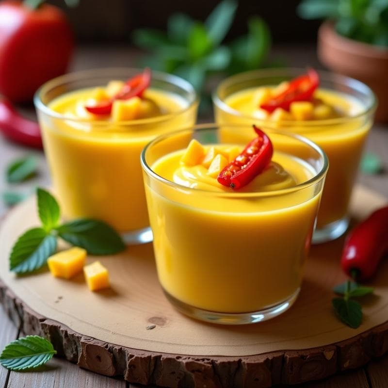 Mousse de Mango y Chile Habanero: Postre Picante y Refrescante Sin Azúcar
