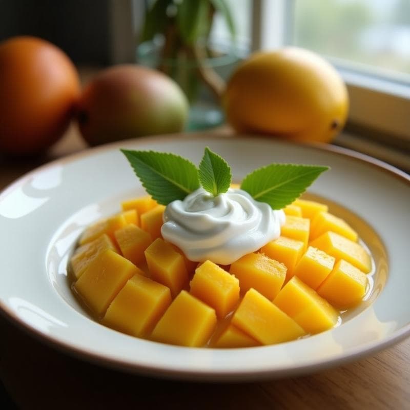 Mousse de Mango y Coco con Agua de Rosas: Postre Persa Vegano en Thermomix