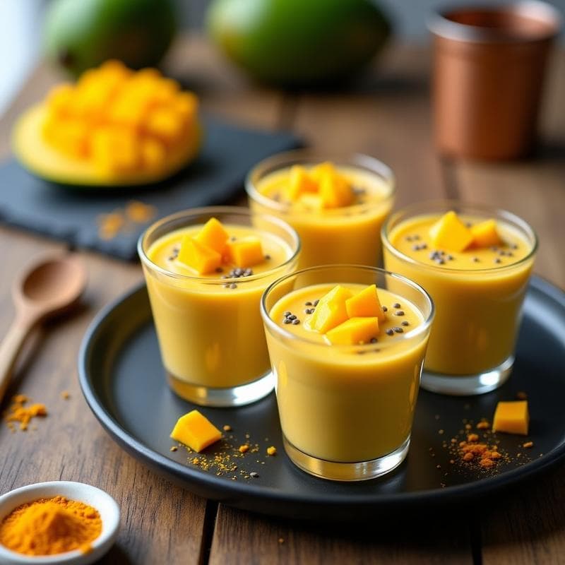 Mousse de Mango y Cúrcuma: Postre Vegano Sin Azúcar con Toque Antiinflamatorio