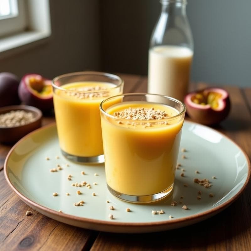 Mousse de Maracuyá y Chía con Leche de Almendras: Postre Vegano y Sin Cocinar en 15 Minutos