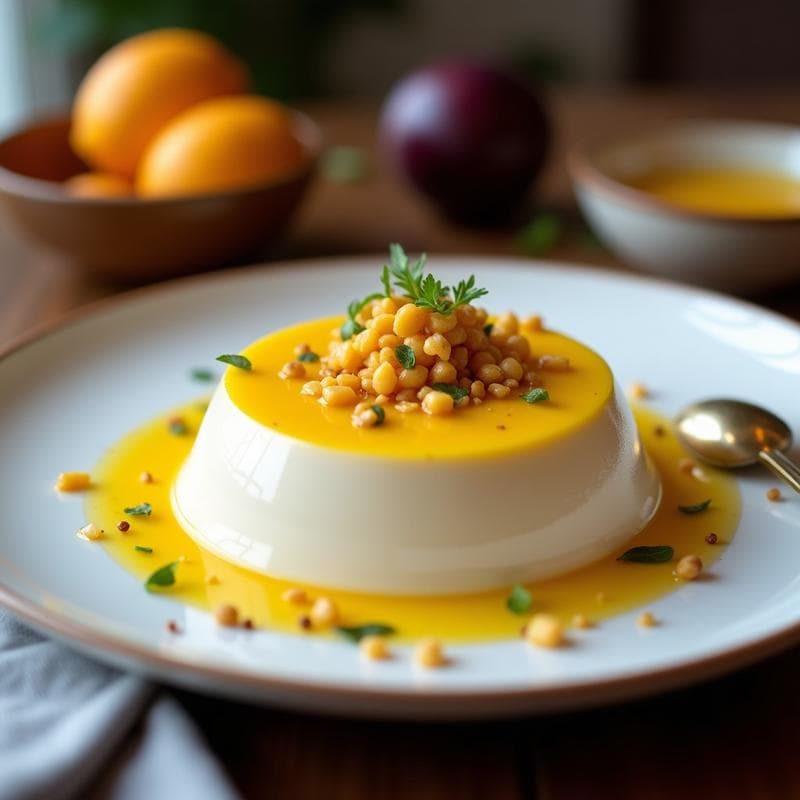 Mousse de Maracuyá y Coco con Crujiente de Amaranto: Postre Brasileño Sin Azúcar