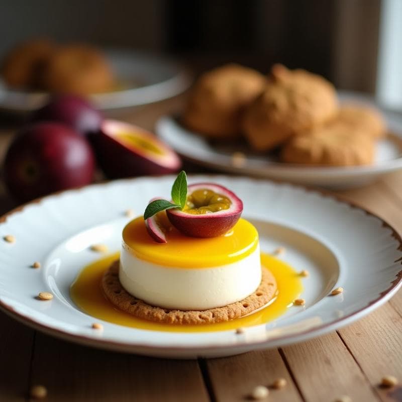 Mousse de Maracuyá y Coco con Base de Galletas de Almendra: Postre Brasileño Sin Lácteos