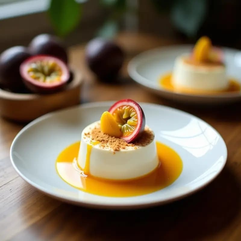 Mousse de Maracuyá y Crema de Coco: Postre Brasileño Vegano con Textura Aerea