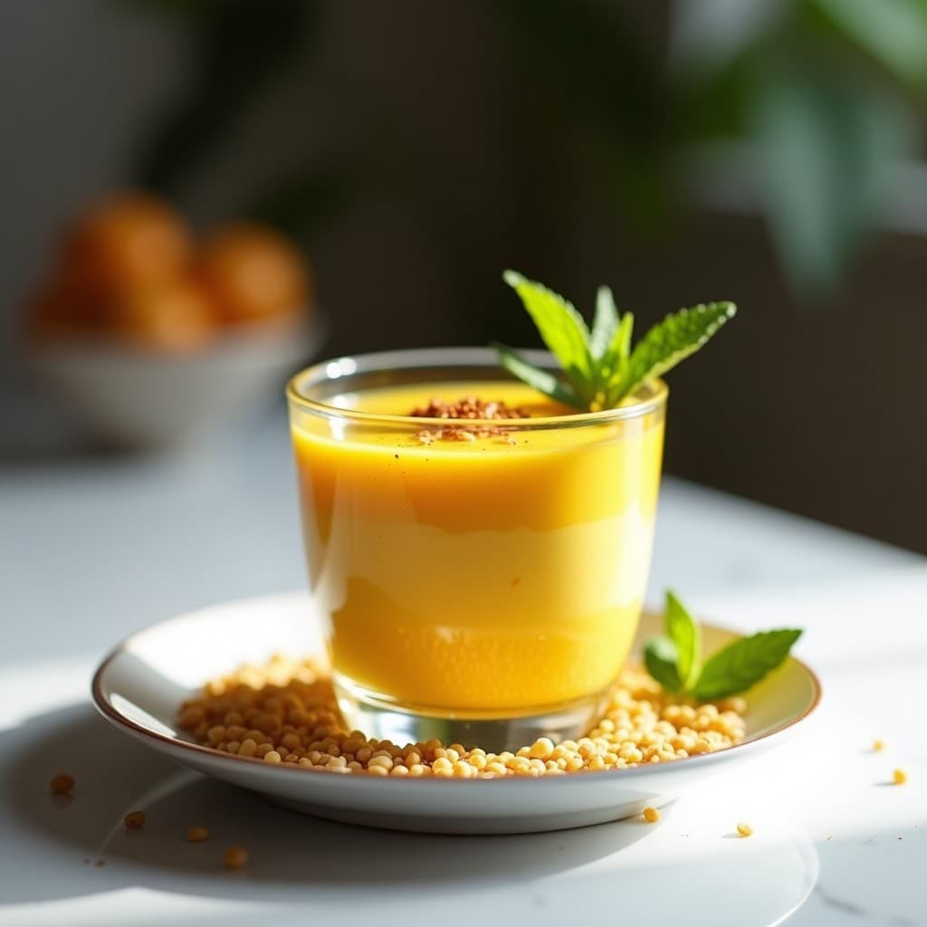 Mousse de Maracuya y Cúrcuma con Base de Semillas de Cáñamo: Postre Brasileiro Vegano Sin Azúcar