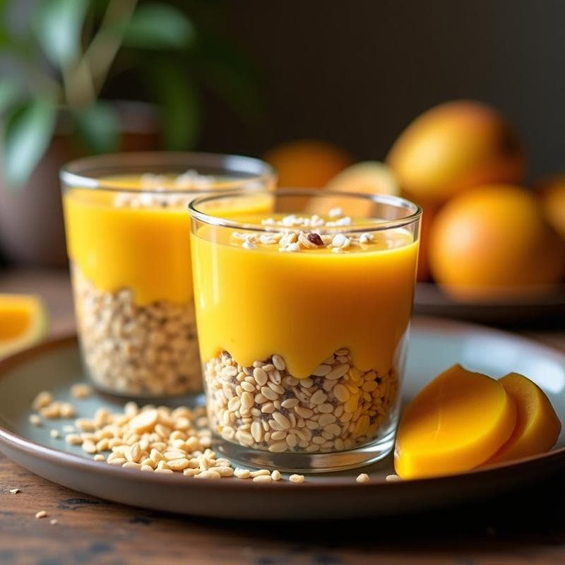 Mousse de Maracuyá y Mango con Base de Avena: Postre Brasilero Sin Azúcar en 4 Pasos