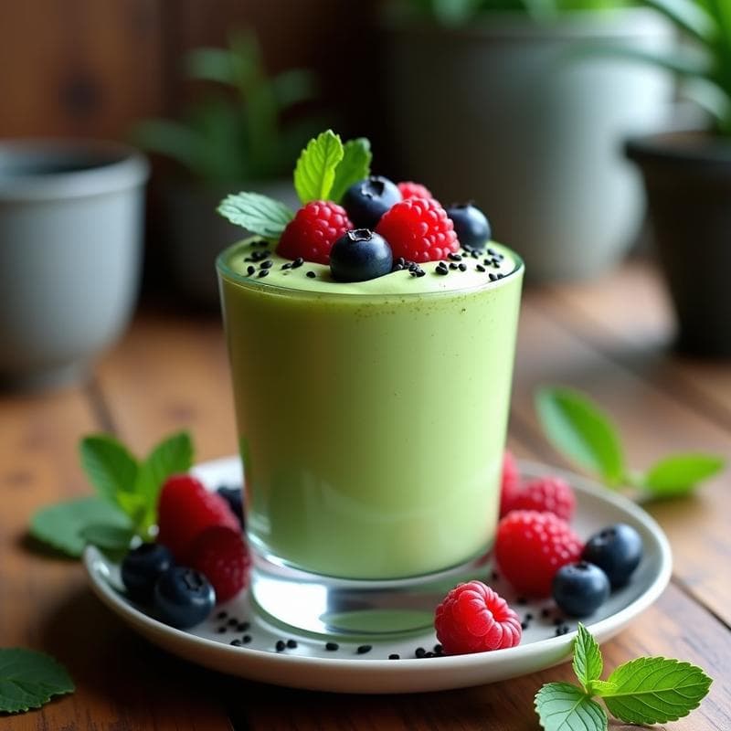 Mousse de Matcha y Aquafaba: Postre vegano sin azúcar y alto en antioxidantes