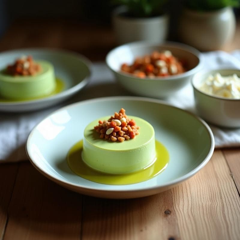 Mousse de Matcha y Coco con Capas de Chía: Postre Keto Sin Azúcar en 3 Ingredientes