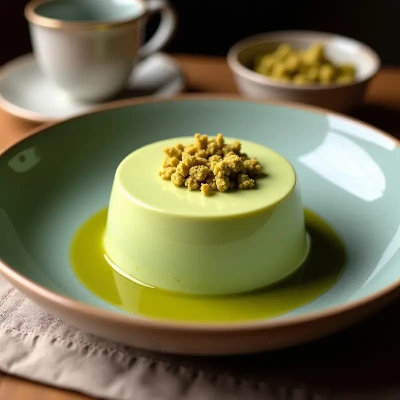 Mousse de Matcha y Coco con Crujiente de Pistacho: Postre Keto Sin Cocción