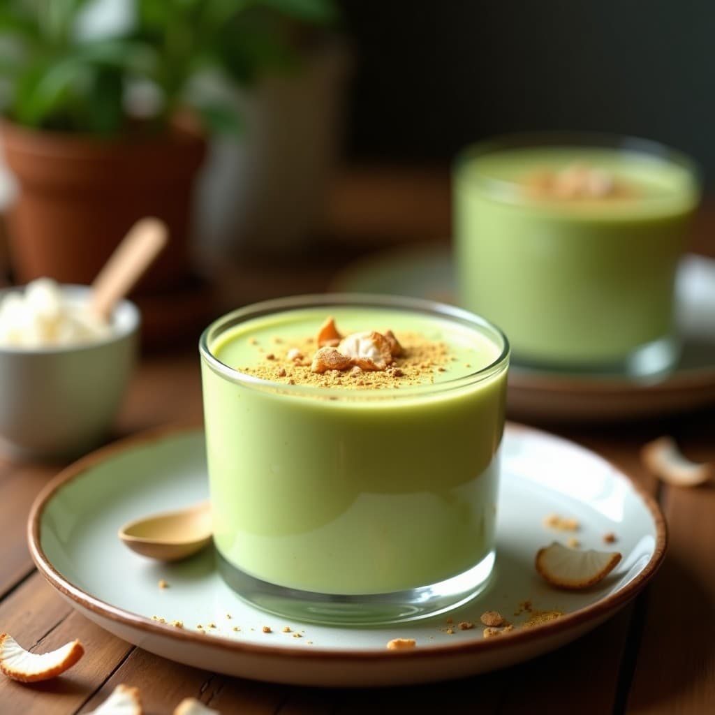 Mousse de Matcha y Cúrcuma: Postre Vegano Antiinflamatorio Sin Horno en 5 Ingredientes