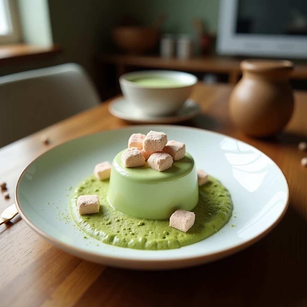 Mousse de Matcha y Marshmallow Vegano: Postre Japonés Sin Azúcar con Solo 3 Ingredientes