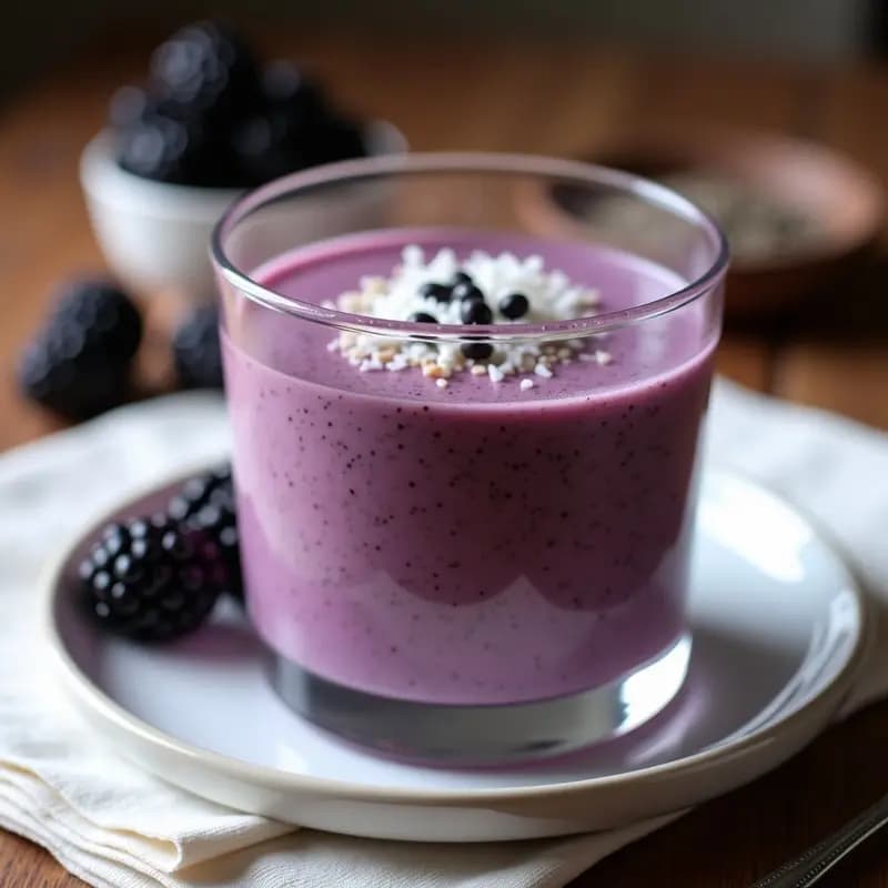 Mousse de Moras de Andes y Chía: Postre Colombiano Vegano y Sin Azúcar en 10 Minutos