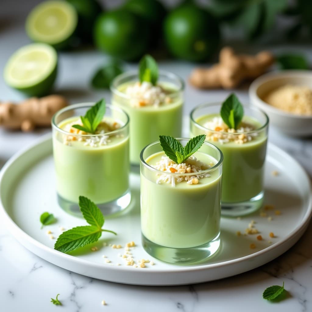 Mousse de Papaya Verde con Jengibre y Lima: Postre Tailandés Sin Azúcar