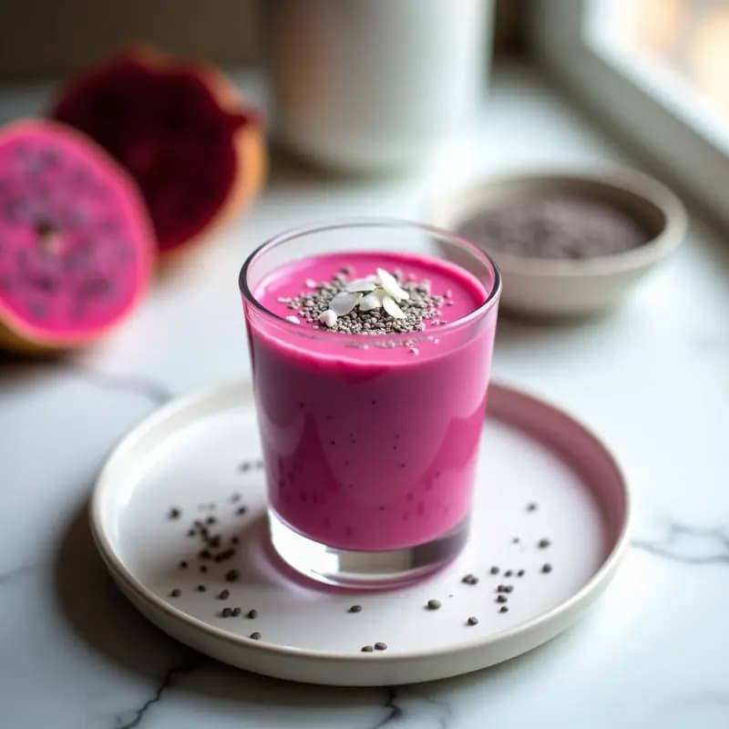 Mousse de Pitaya y Chía: Postre Vegano Sin Azúcar con Toque Dragón en 5 Minutos