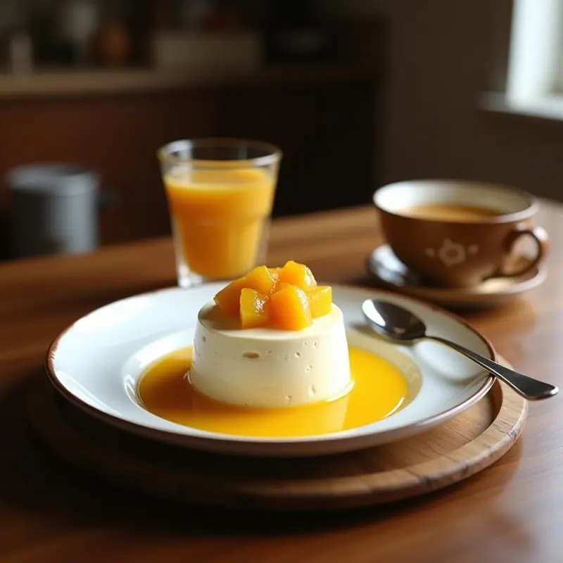 Mousse de Té Chai y Coco con Compota de Mango: Postre Indio Sin Azúcar