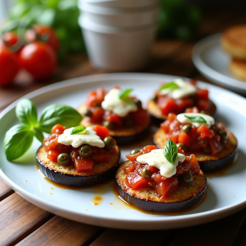 Moves de Berenjena Caponata con Queso de Cabra: Entrante Siciliano en Airfryer