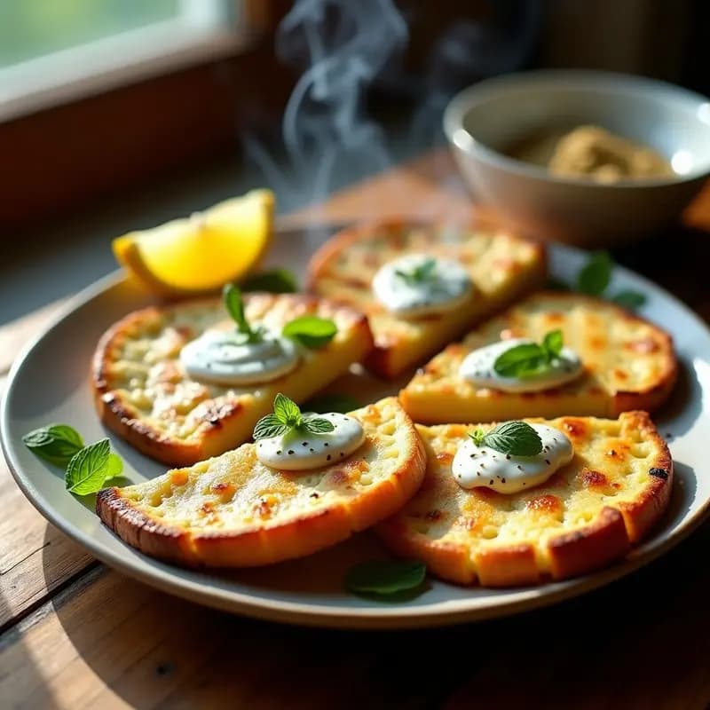 Mshabek Libanes con Queso Halloumi y Zaatar: Aperitivo al Grill Sin Gluten