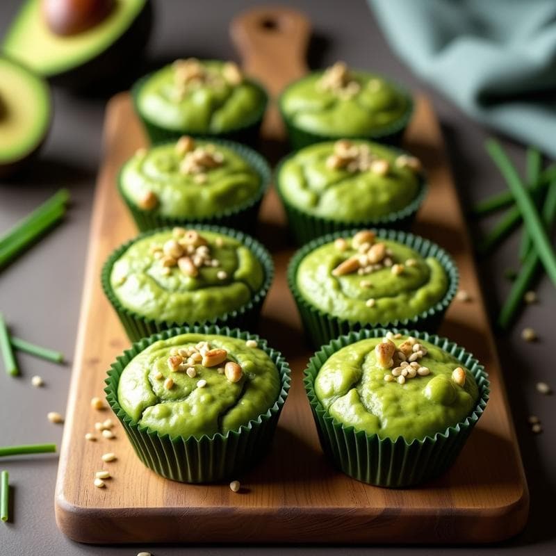 Muffins Salados de Aguacate y Semillas de Cáñamo: Receta Keto Sin Horno