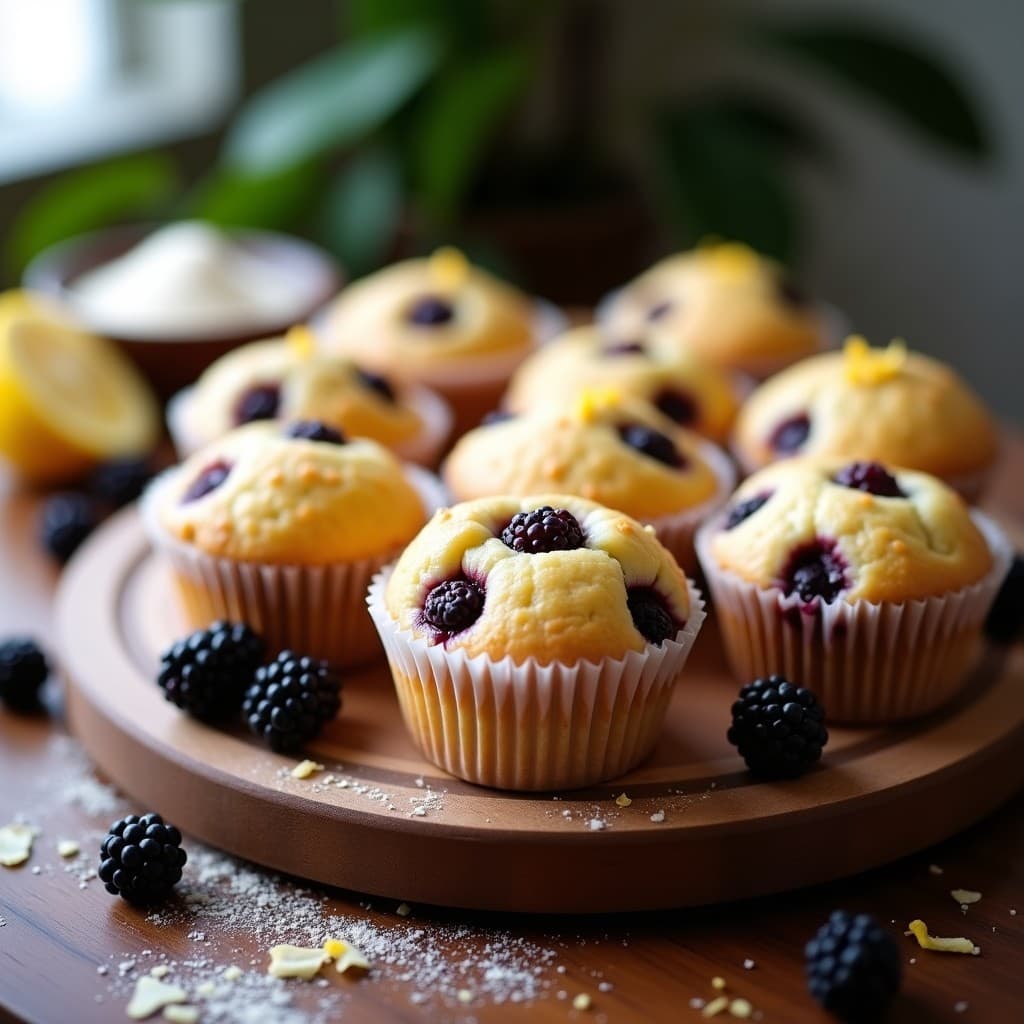 Muffins de Harina de Almendra y Zarzamora: Postre Keto Sin Horno con Toque Ácido