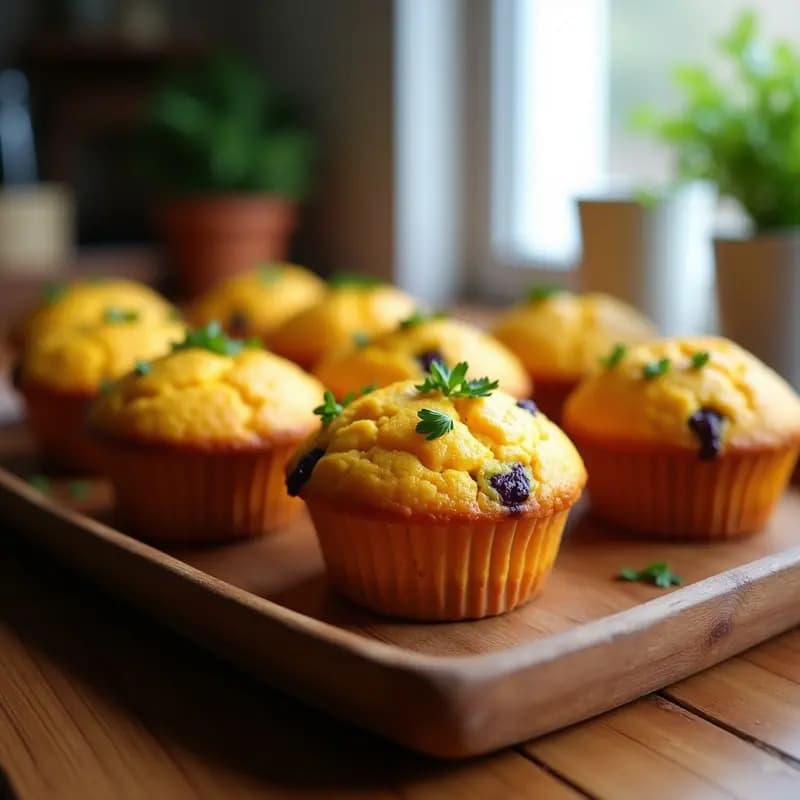 Muffins Salados de Batata Morada y Queso de Cúrcuma: Desayuno Sin Gluten y Rápido