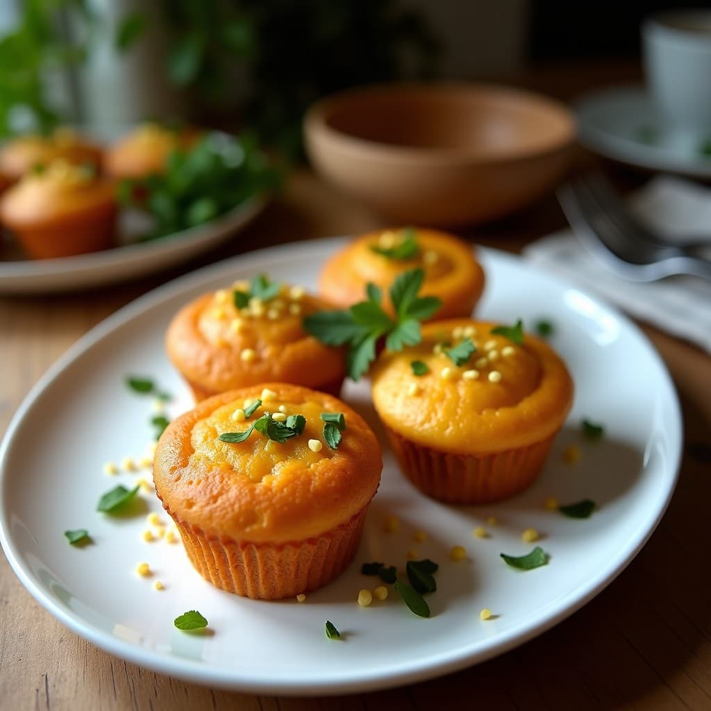 Muffins de Batata Naranja y Semillas de Loto: Desayuno Chino Sin Gluten y Ricos en Fibra