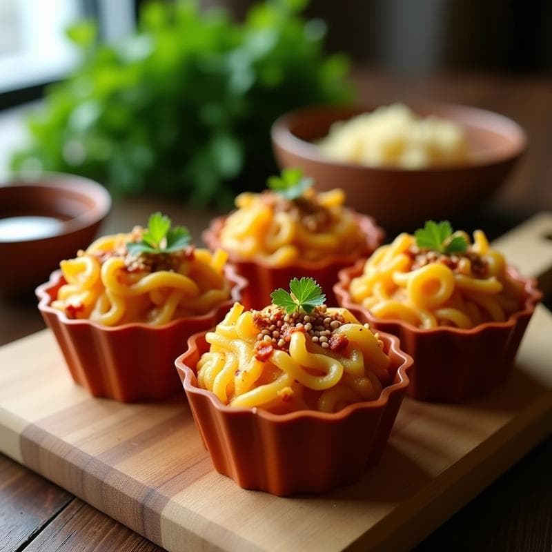 Muffins de Batchoy y Chorizo de Tempeh: Desayuno Filipino Vegano en Molde de Silicón