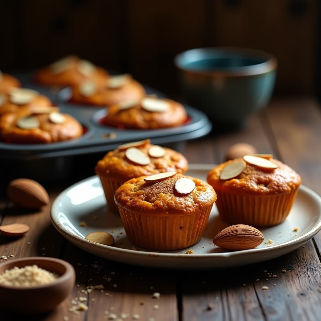 Muffins de Boniato y Canela con Topping de Nuez Moscada: Desayuno Africano Sin Azúcar