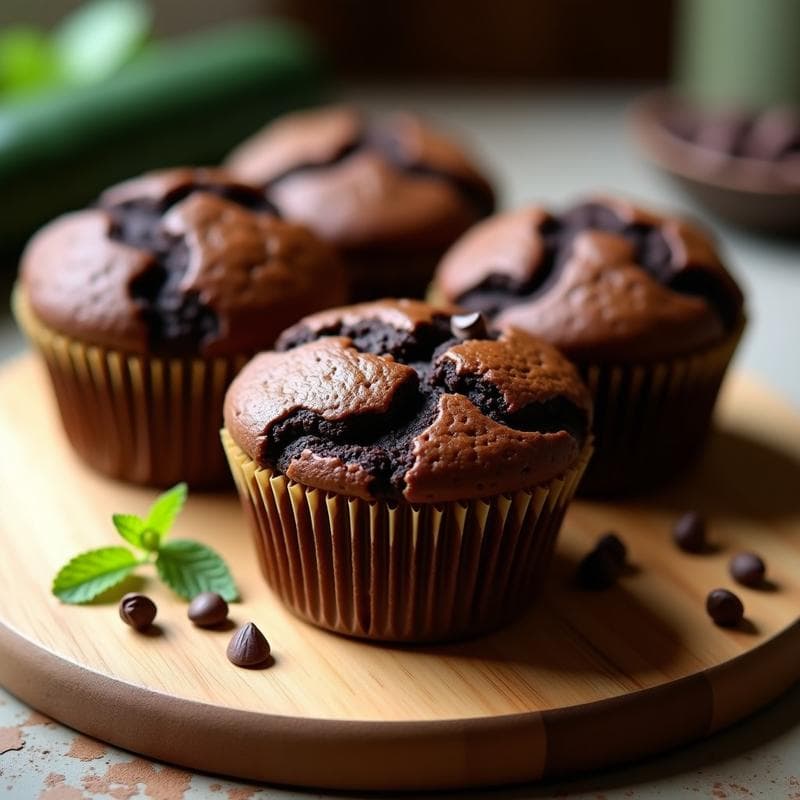 Muffins de Calabacín y Chocolate Negro: Receta Sin Azúcar y Alta en Fibra