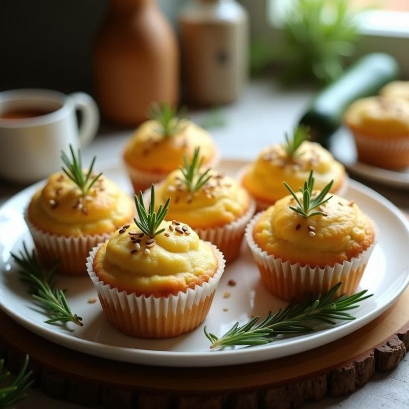 Muffins de Calabacín y Queso de Almendras con Toque de Romero: Receta Keto en Thermomix