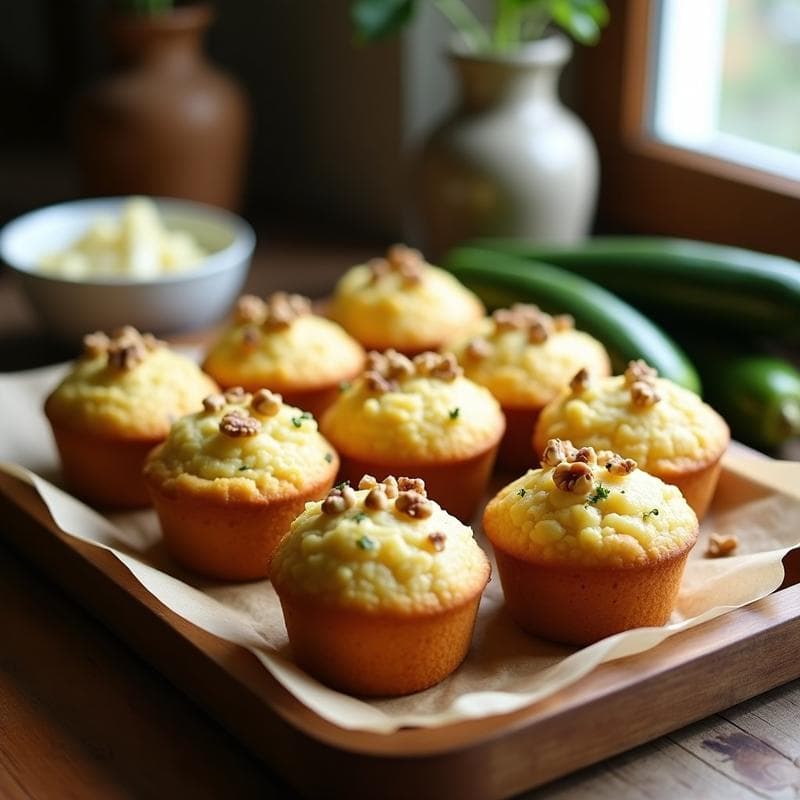 Muffins de Calabacín y Queso de Cabra: Receta Sin Harina en Thermomix con Toque Francés