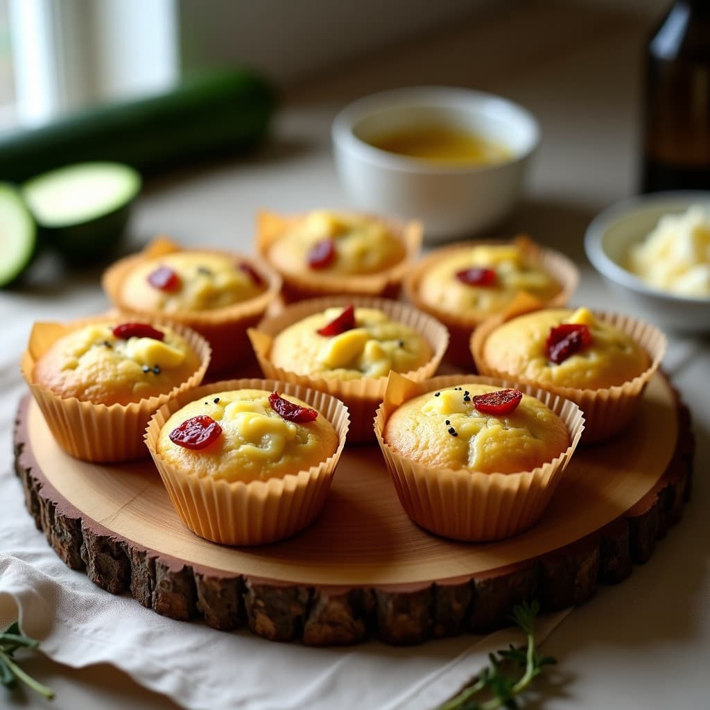 Muffins de Calabacín y Queso de Cabra con Aceite de Oliva: Desayuno Sin Harinas