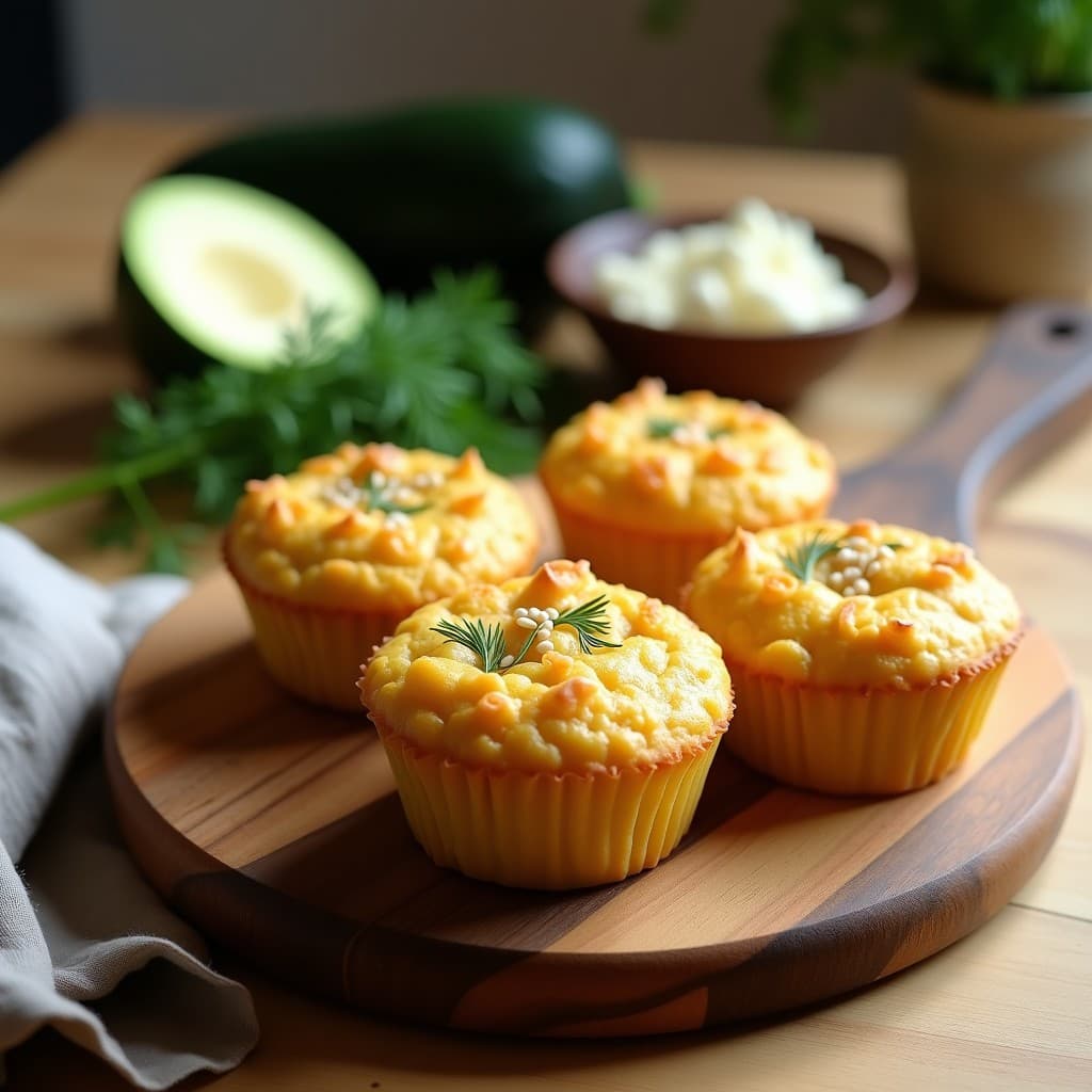 Muffins de Calabacín y Queso Feta con Semillas de Sésamo: Receta Keto en Airfryer