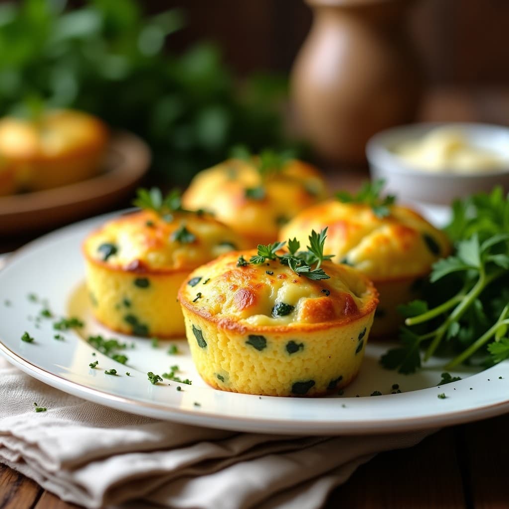 Muffins de Calabacín y Queso Feta con Hierbas del Mediterráneo: Receta Sin Gluten