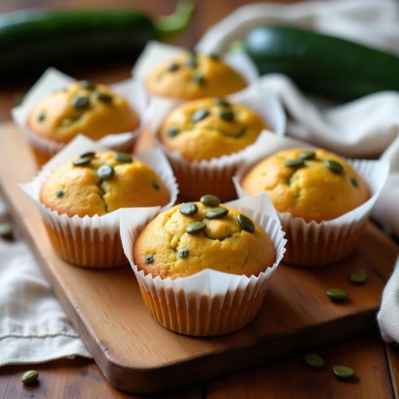 Muffins de Calabacín y Semillas de Calabaza: Snack Keto Sin Horno y Alto en Fibra