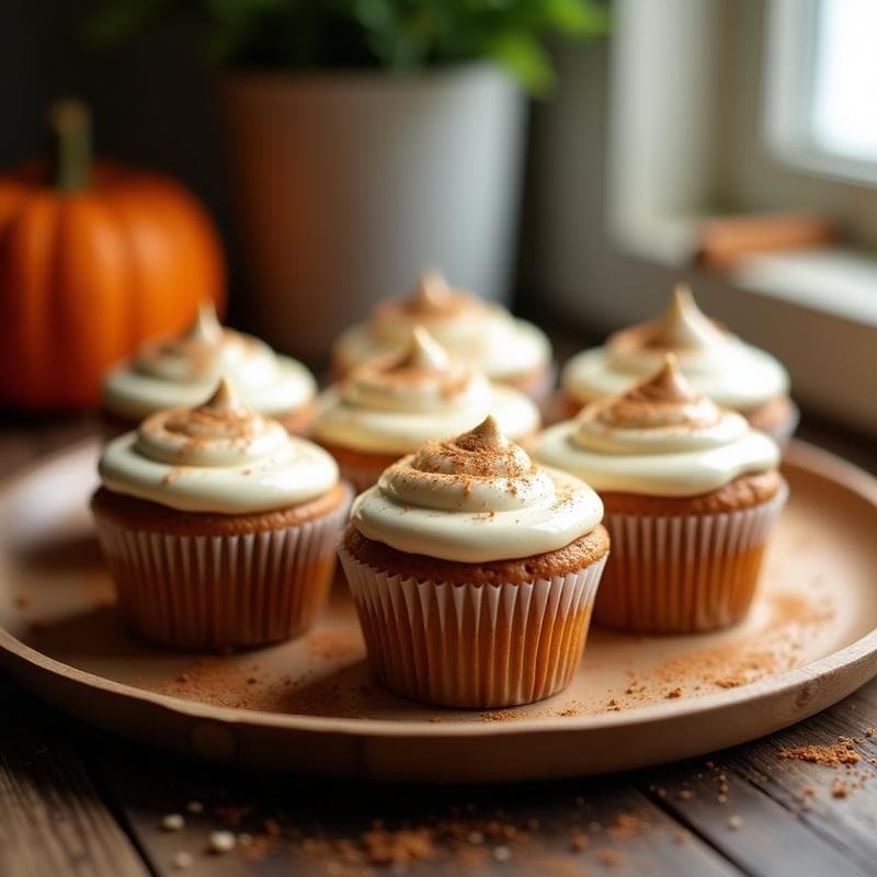 Muffins de Calabaza y Especias con Frosting de Anacardos: Postre Vegano Sin Horno