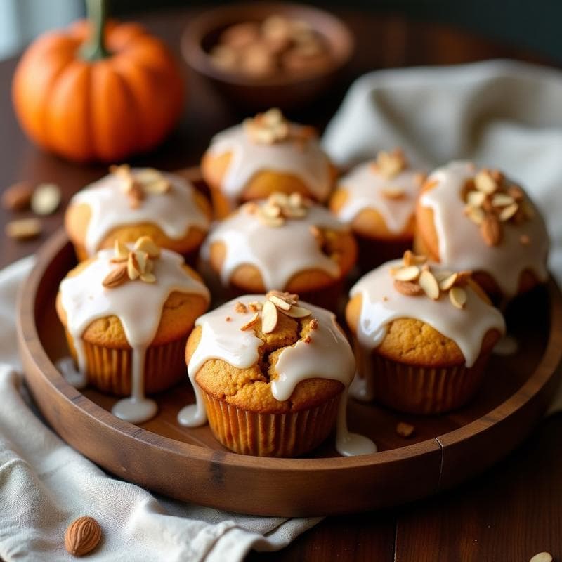 Muffins de Calabaza y Harina de Almendra con Glaçé de Stevia: Postre Keto Esponjoso