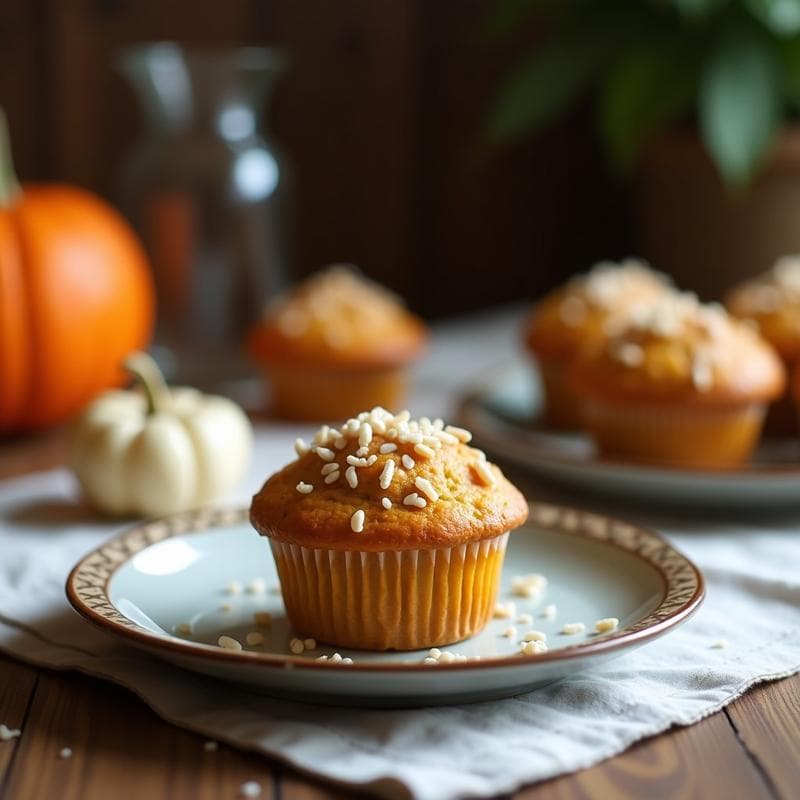 Muffins de Calabaza y Harina de Coco: Postre Sin Gluten y Vegano para Tupper