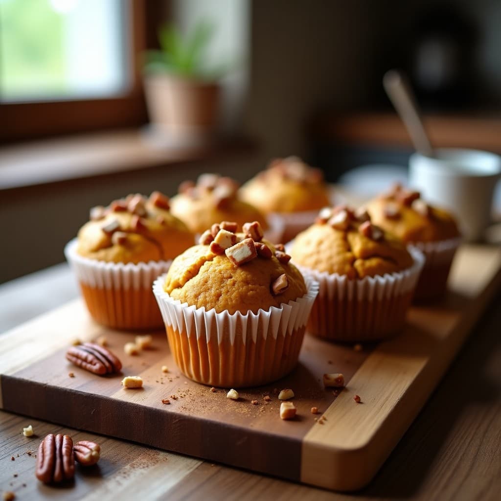 Muffins de Calabaza y Jengibre con Topping de Pecanas: Desayuno Sin Gluten y Sin Azúcar en Thermomix