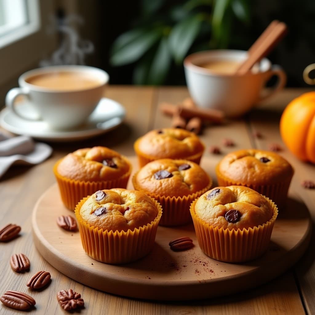 Muffins de Calabaza Kabocha y Especias Chai: Desayuno Keto en Airfryer