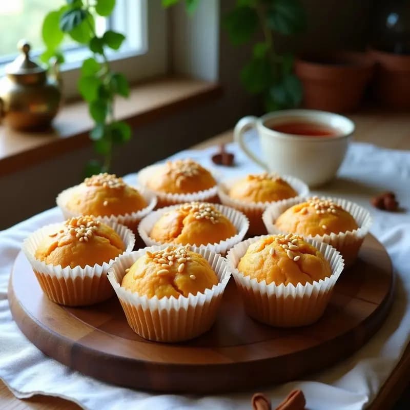 Muffins de Calabaza Kabocha y Especias Morunas: Desayuno Marroquí Sin Harina