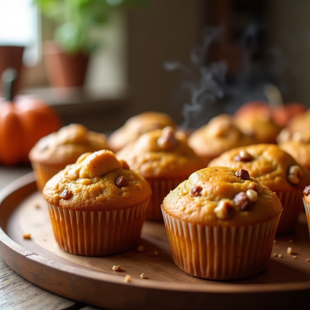 Muffins de Calabaza y Nueces: Postre Sin Azúcar y Sin Gluten en Airfryer