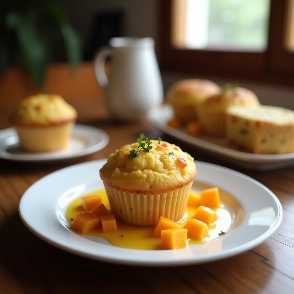 Muffins de Calabaza y Queso de Almendras: Desayuno Americano Sin Gluten y Sin Lactosa