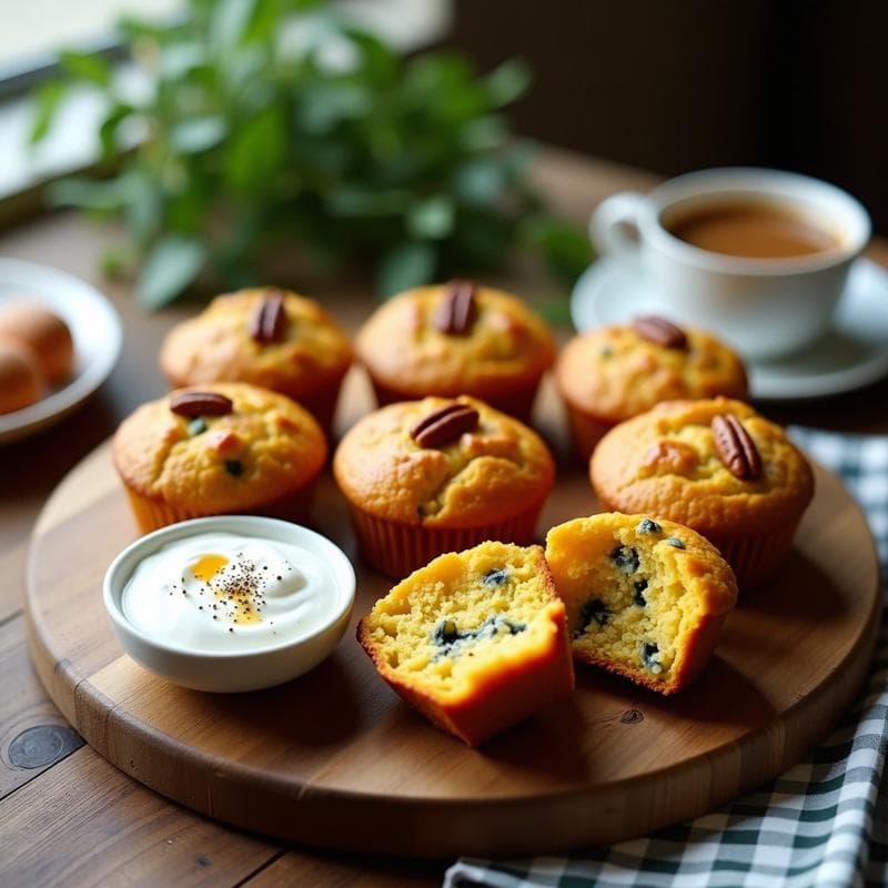 Muffins de Calabaza y Queso Azul: Desayuno Argentino Salado y Sin Harina