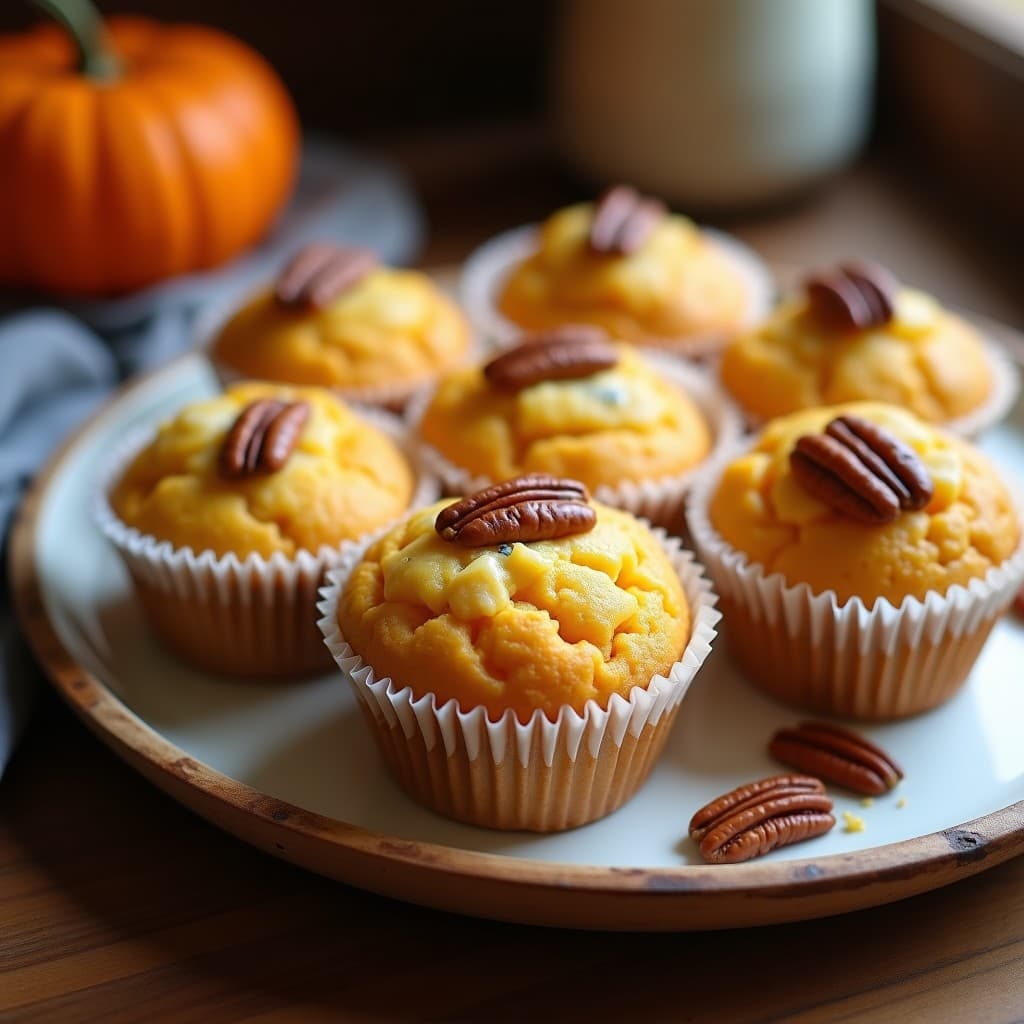 Muffins de Calabaza y Queso Azul con Nueces: Receta Americana Keto Sin Harina
