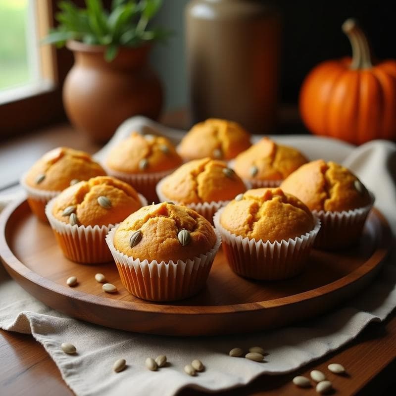 Muffins de Calabaza y Semillas de Girasol: Desayuno Sin Harina y Alto en Magnesio