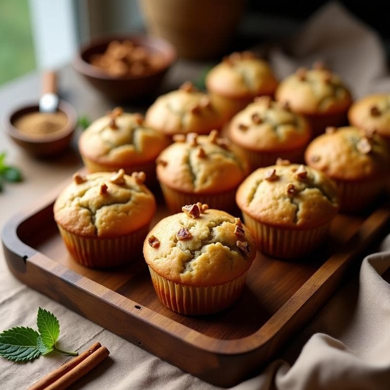 Muffins de Casablanca y Nueces: Desayuno Marroquí Sin Azúcar y con Toque Especiado