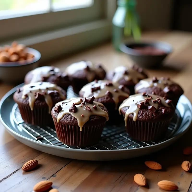 Muffins de Chocolate y Harina de Grillo con Glaseado de Proteína: Snack Keto