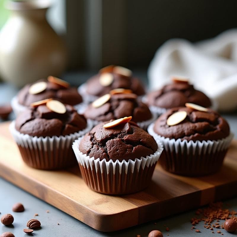 Muffins de Chocolate y Puré de Garbanzo: Postre Keto con 4 Ingredientes
